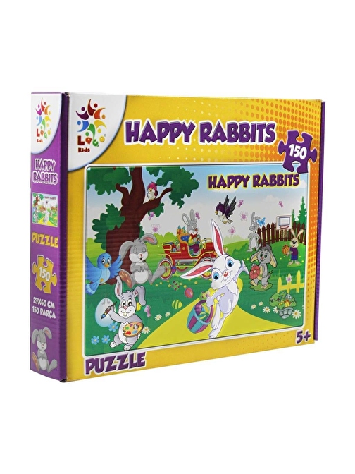 Laço Kids Happy Rabbits 150 Parça Puzzle