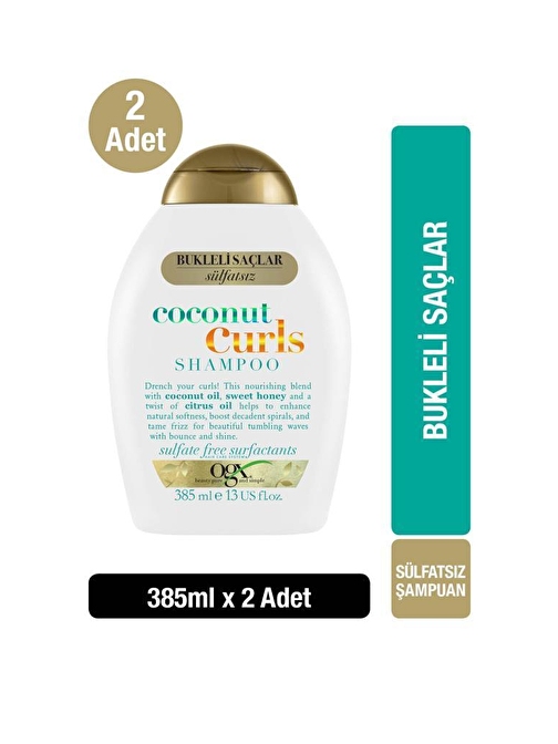 Ogx Bukleli Saçlar İçin Coconut Curls Sülfatsız Şampuan 2 x 385 ml