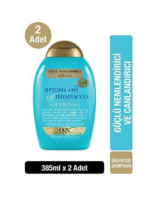 Ogx Güçlü Nemlendirici - Canlandırıcı Argan Oil Of Morocco Sülfatsız Şampuan 2 x 385 ml