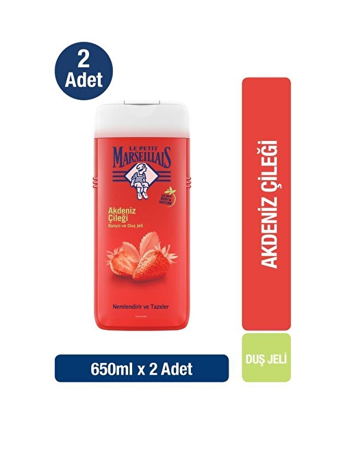 Le Petit Marseillais Akdeniz Çileği Duş Jeli 650 ml  x 2 Adet