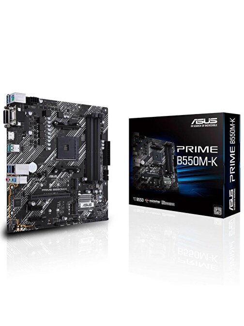 Asus Prime B550M-K AM4 DDR4 4400 MHz Micro ATX Masaüstü Bilgisayar AMD Uyumlu Anakart