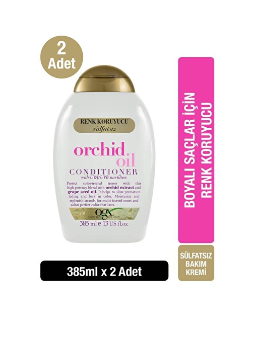 Ogx Renk Koruyucu Orchid Oil Sülfatsız Bakım Kremi 385 Ml X2