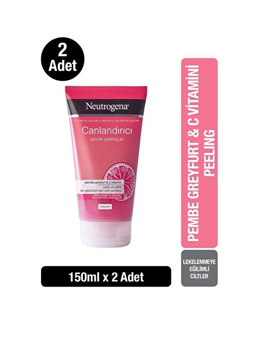 Neutrogena Visibly Clear Canlandırıcı Pembe Greyfurt Günlük Peeling Jel 150 ml x2