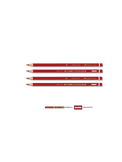 Faber-Castell Kırmızı Kopya Kalem 4 Adet