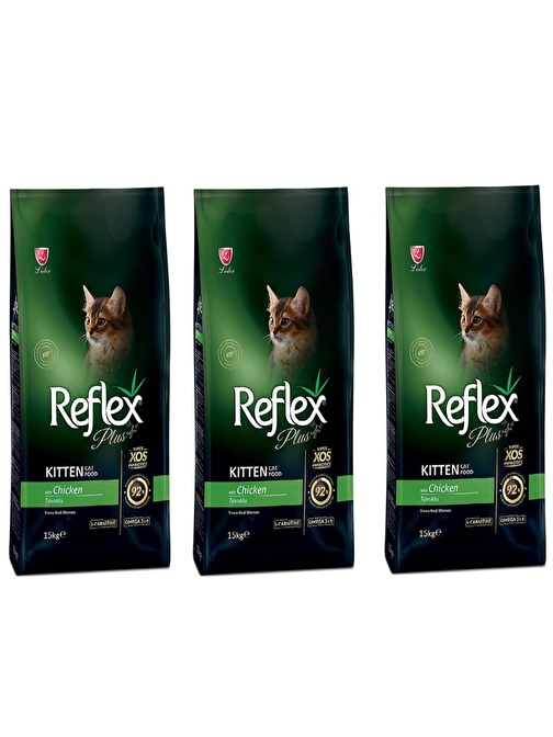 Reflex Plus Tavuklu Yavru Kedi Maması 1,5 Kg 3'Lü Set