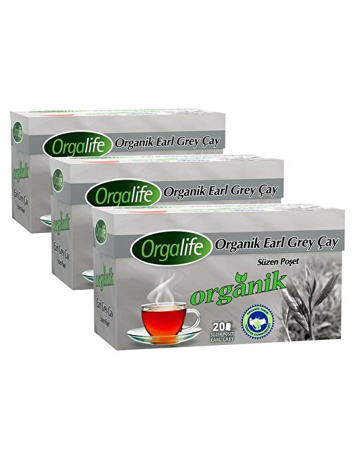 Orgalife Organik Bardak Poşet Earl grey 20'li x 3 Paket