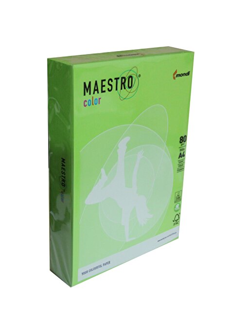 Maestro A4 Renkli Fotokopi Kağıdı Koyu Yeşil Ma42 80Gr 1 Paket