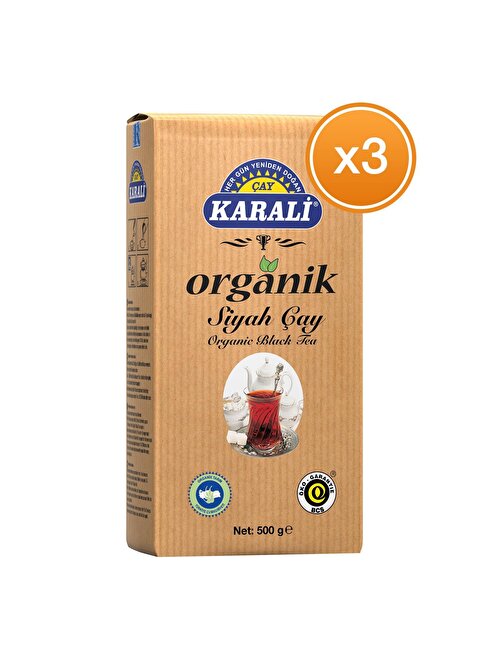 Karali Organik Dökme Çay 500 gr x 3 Paket