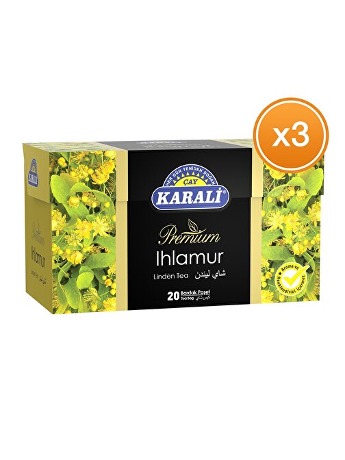 Karali Bardak Poşet Bitki Çayı Ihlamur 20'li x 3 Paket