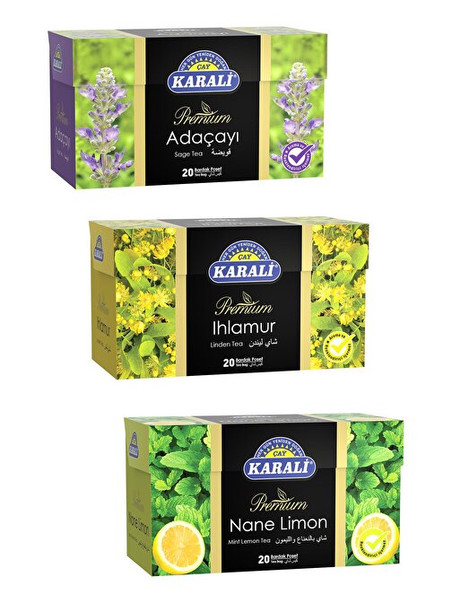 Karali Bardak Poşet Bitki Çayı Kış Paketi 20'li x 3 Paket