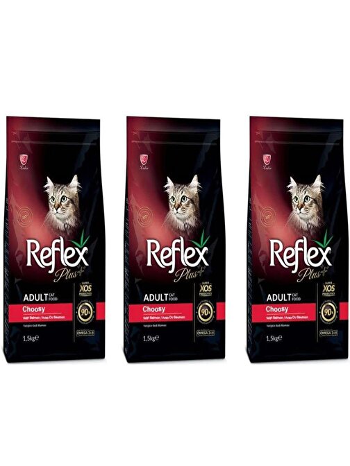 Reflex Plus Choosy Somonlu Kuru Kedi Maması 1,5 Kg 3 Adet