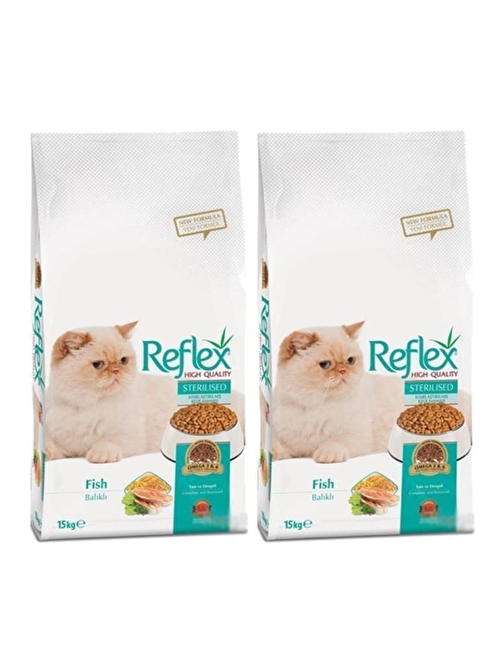 Reflex Somonlu Kısırlaştırılmış Kedi Maması 15Kg 2 Adet