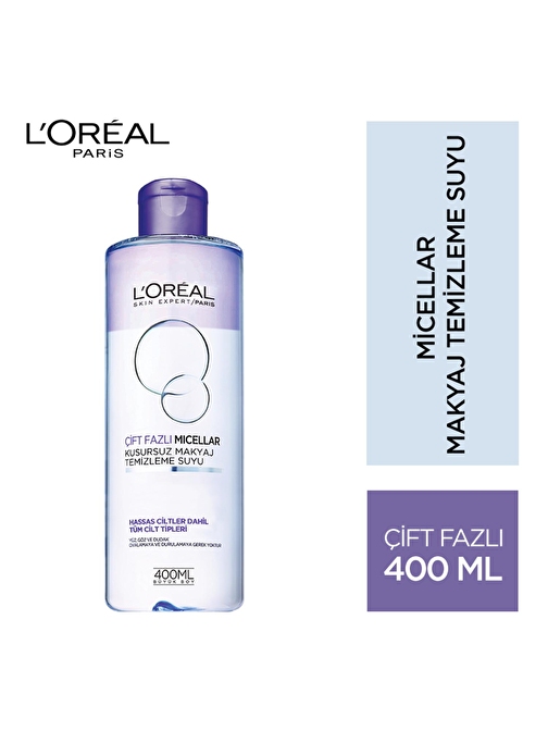 L'Oréal Paris Çift Fazlı Micellar Kusursuz Makyaj Temizleme Suyu