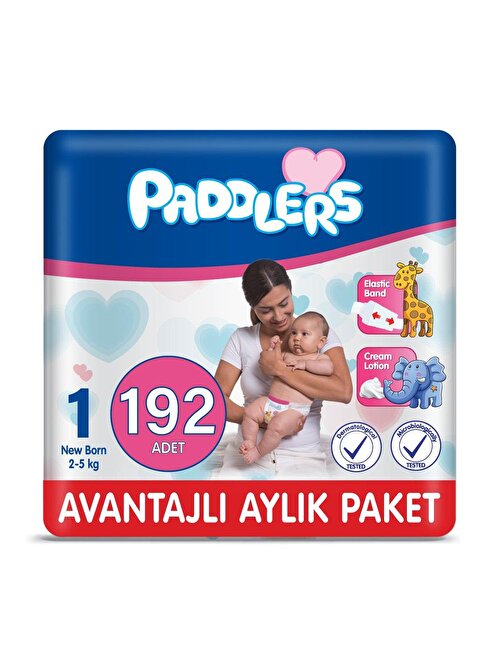 Paddlers 2 - 5 kg 1 Numara Bebek Bezi 192 Adet Aylık Paket