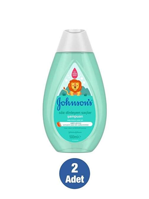 Johnson's Söz Dinleyen Saçlar Günlük Kullanım İçin Kremli Bebek Şampuanı 500 ml 2 Adet