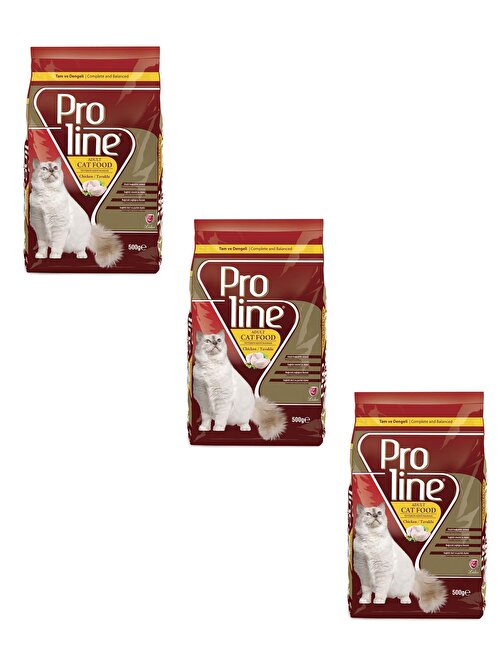 Proline Kedi Mamasi Chicken 500 Gr 3 adet