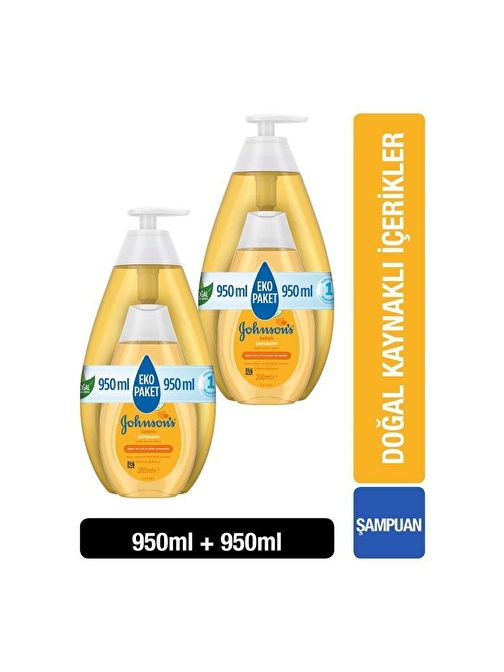 Johnson's Günlük Kullanım İçin Bebek Şampuanı 750 ml + 200 ml 2 Adet