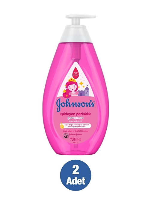 Johnson's Işıldayan Parlaklık Günlük Kullanım İçin Bebek Şampuanı 2 Adet 750 ml