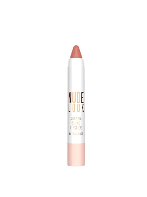 Golden Rose Nude Look Creamy Shine Lips No: 04 Coral Nude Ruj