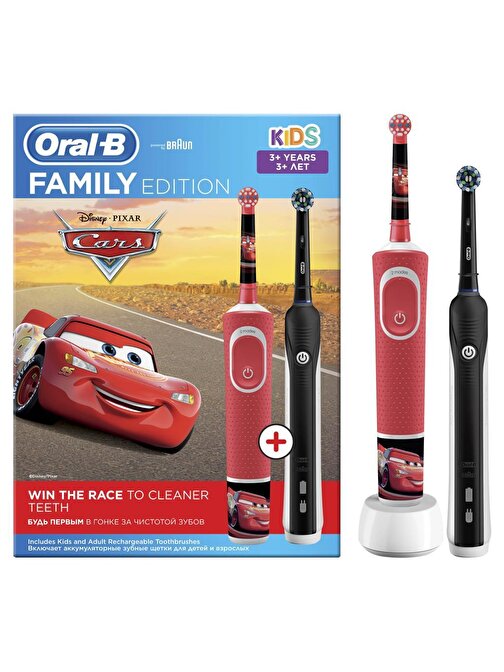Oral-B D100 Şarj Edilebilir Diş Fırçası Cars+Oral-B Pro 700 (Aile Paketi)