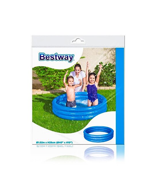 Bestway Şişma 3 Boğum Çocuk Havuzu Mavi 102 x 25cm