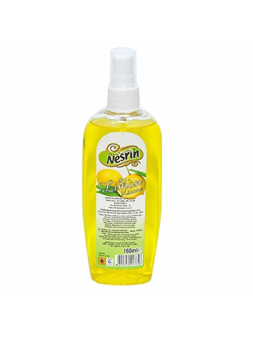 Nesrin 80 Derece Pet Şişe Sprey Limon Kolonyası 160 ml