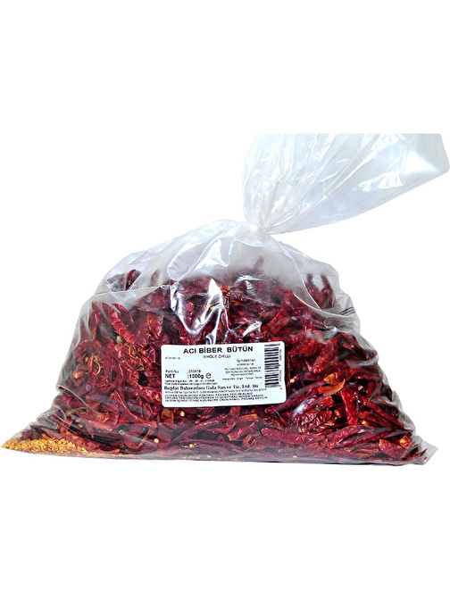 Bağdat Baharat Çok Acı Biber Bütün 1 kg Paket