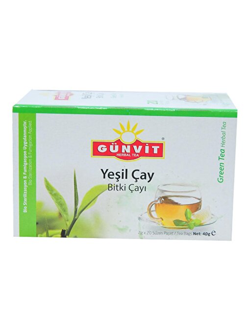 Günvit Yeşil Çay Bitki Çayı 20 Süzen Poşet