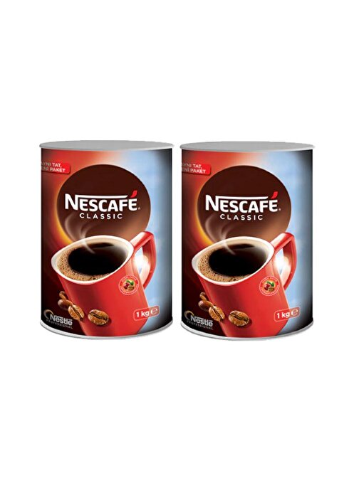 Nescafe Classic Çözünebilir Kahve Teneke 1 kg x 2 Adet