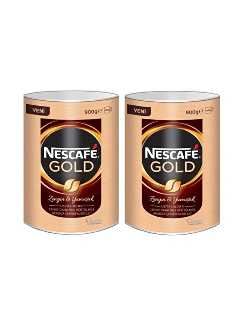 Nescafe Gold Çözünebilir Kahve 900 gr Teneke x 2 Adet