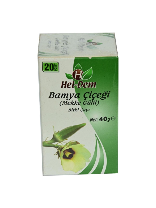 HelDem Bamya Çiçeği Mekke Gülü Bitki Çayı 2 gr x 20 Süzen Poşet 40 gr