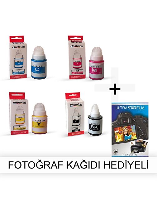 Photoink Canon Mp280 İçin 1 Takım Photoink Mürekkep- Fotoğraf Kağıdı Hediyeli