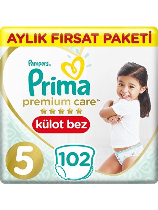 Prima Premium Care Külot Bebek Bezi 5 Beden 12-17 Kg 102 Adet