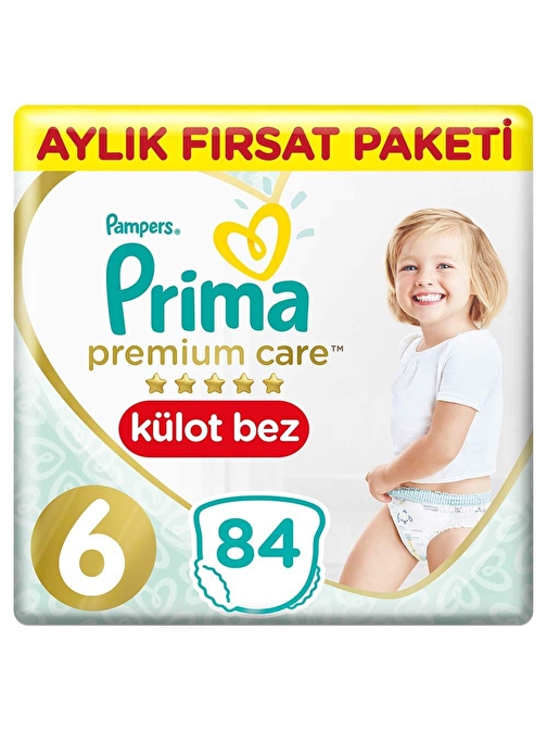 Prima Premium Care Külot Bebek Bezi 6 Beden 15+ Kg 84 Adet