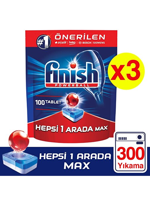 Finish Bulaşık Deterjanı Hepsi Bir Arada Max Tablet 300 Adet