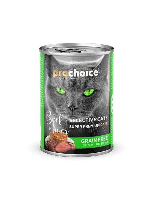 Pro Choice Selective Cat Biftek Ve Cigerli Kiyilmis Yetiskin Kedi Konservesi 400 gr