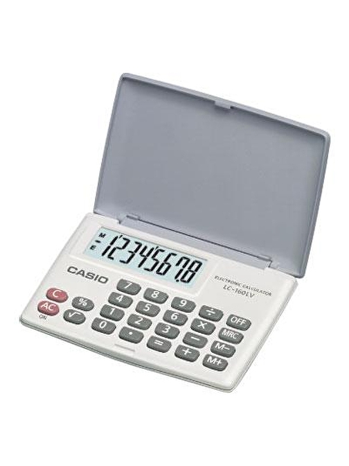 Casio Lc-160LV-WE 8 Haneli Küçük Boy Cep Tipi Hesap Makinesi