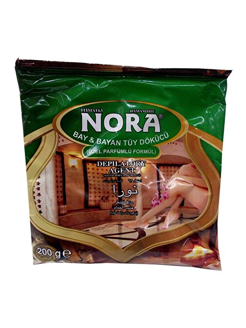 Nora Tüy Dökücü Toz Hamam Otu Bay Bayan 170-200 gr x 2 Paket