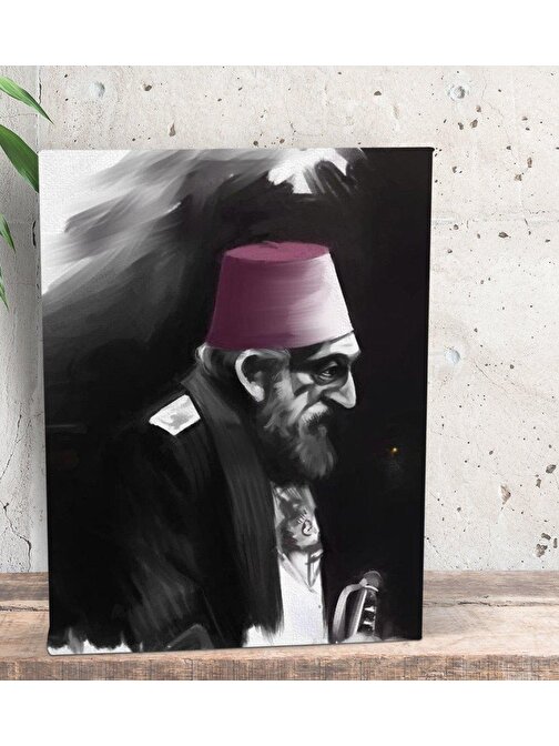 Bk Gift Sultan Iı Abdülhamid Han Tasarımlı Dekoratif Mini Kanvas Tablo 15 x 20 cm-5