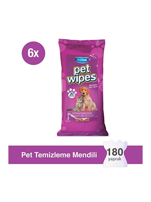 Deep Fresh Pet Temizleme Mendili 6 x 30 Yaprak