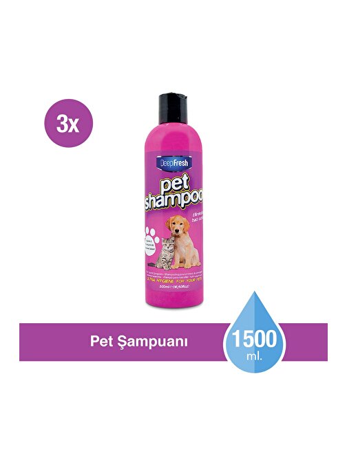 Deep Fresh Pet Yıkama Şampuanı 3 X 500 Ml