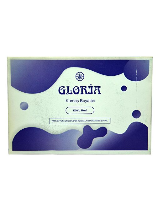 Gloria Naylon Toz Kumaş Boyası Koyu Mavi 10 gr