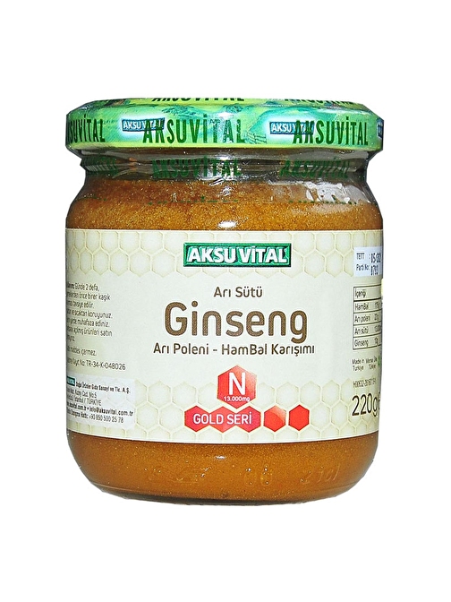 Aksu Vital Arı Sütü Ginseng Polen Bal Karışımı 220 gr