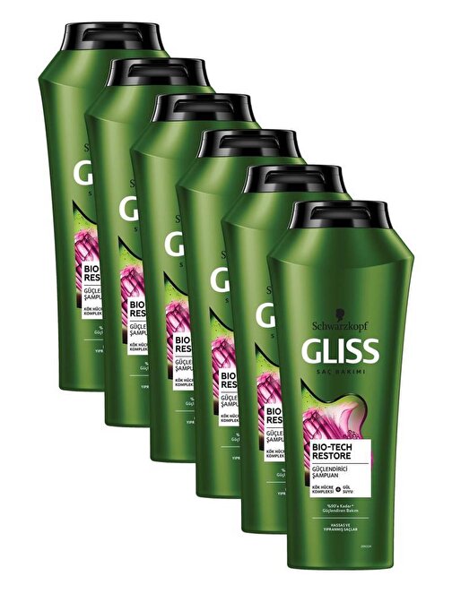 Gliss Bio - Tech Güçlendirici Şampuan 6 x 500 ml