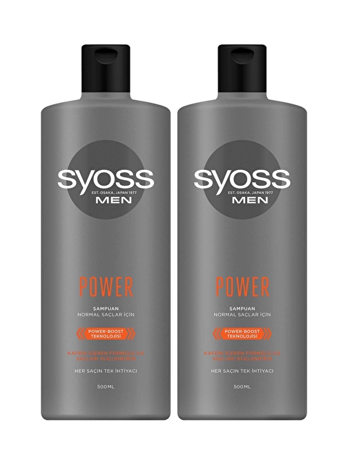 Syoss Men Power Güçlendirici Şampuan 2 x 500 ml