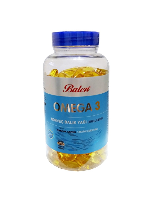 Balen Omega 3 Norveç Balık Yağı İçeren 200 Kapsül (1380 MG - Trigliserid Form)