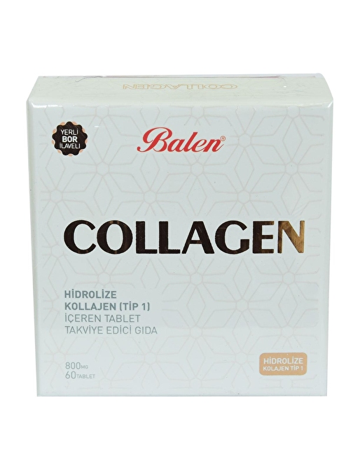 Balen Collagen Hidrolize Kollajen Tip1 İçeren Tablet 800 Mg X 60 Tablet