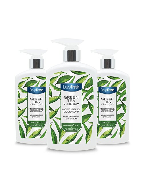 Deep Fresh Yeşilçay Prebiyotik Nemlendirici Sıvı Sabun 3 x 500 ml