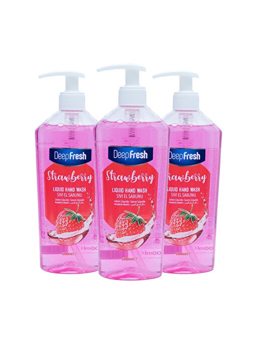 Deep Fresh Çilekli Sıvı Sabun 3 x 500 ml