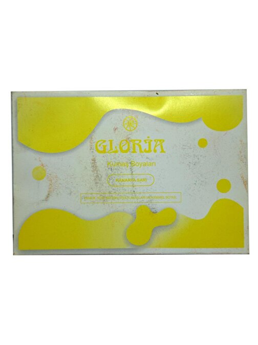 Gloria Naylon Pamuk Yün İpek İçin Toz Kumaş Boyası Sarı 10 gr